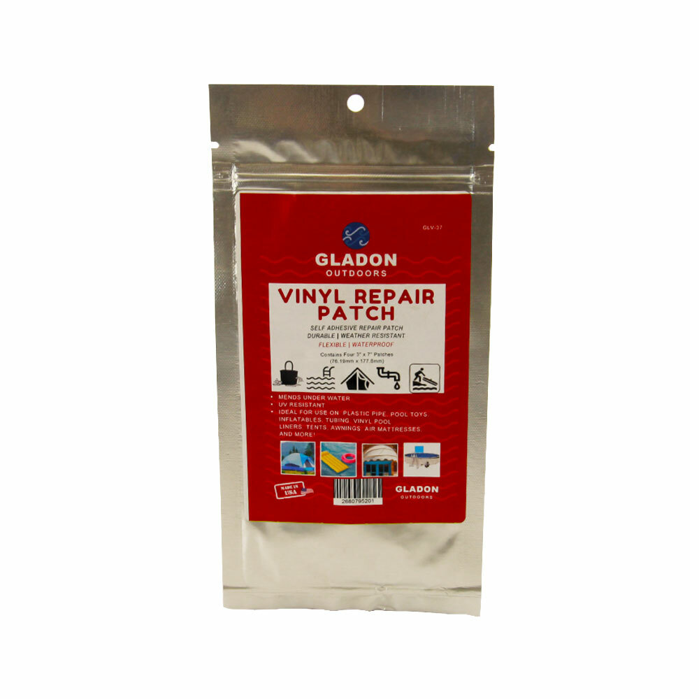 Gladon Vinyl Patch Kit For Pools, PVC Pipe, Mattresses, Tents, Etc - 4 Pack gallery