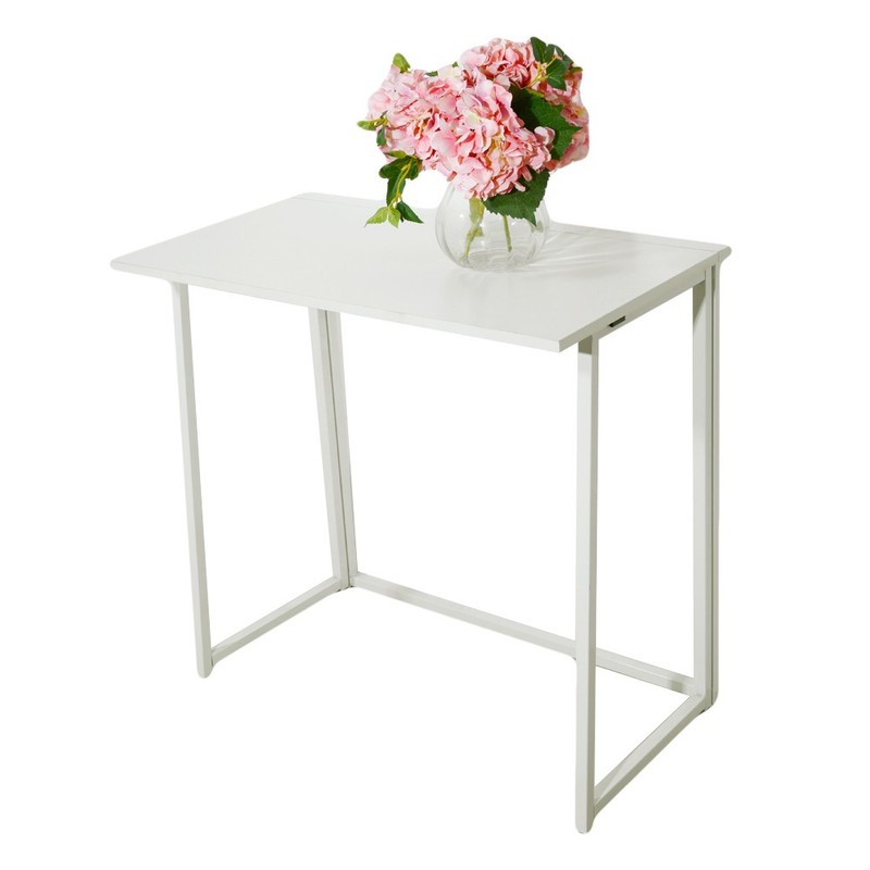Simple Collapsible Computer Desk White gallery