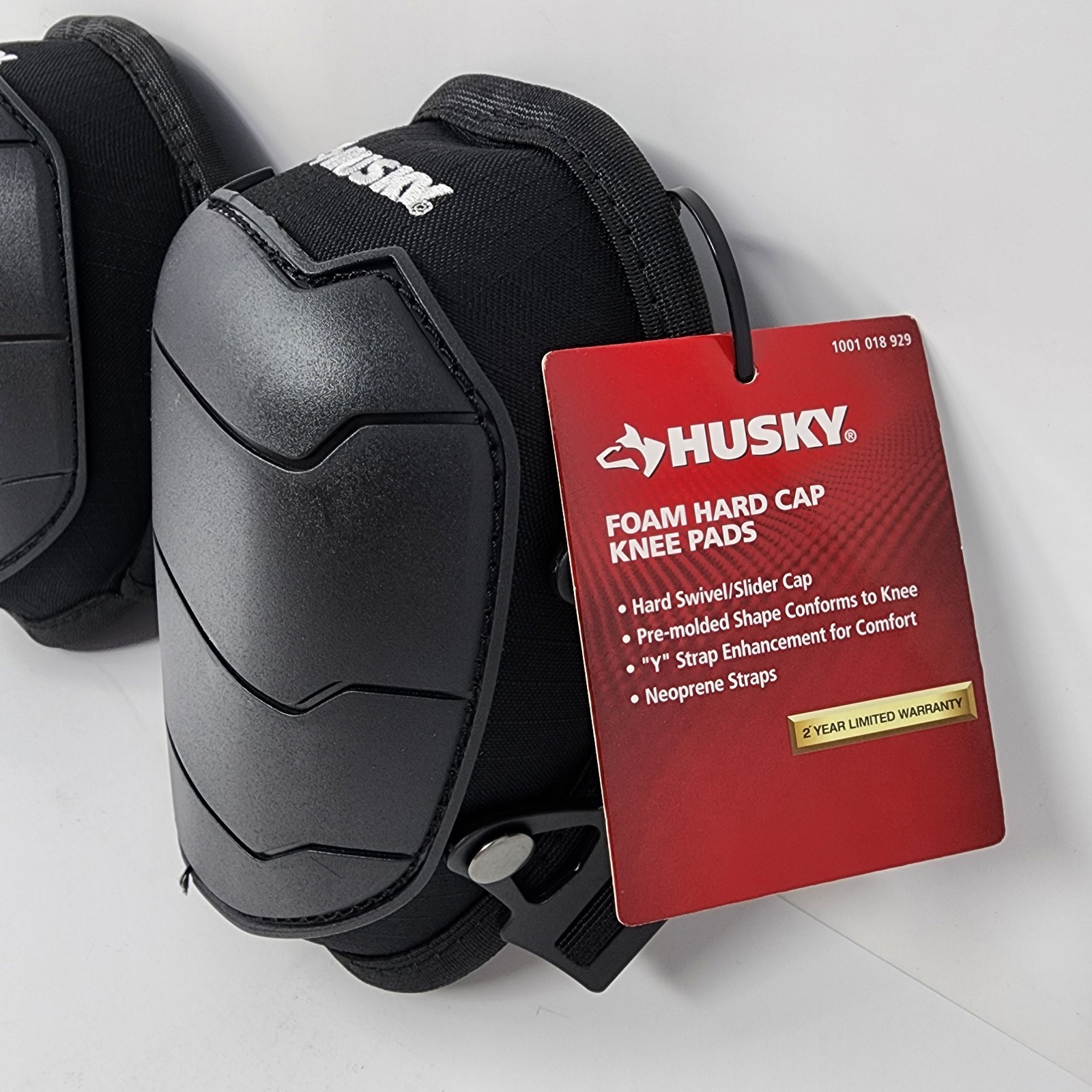 HuskyHard Cap Foam Work Knee Pads Black 1-Pair gallery
