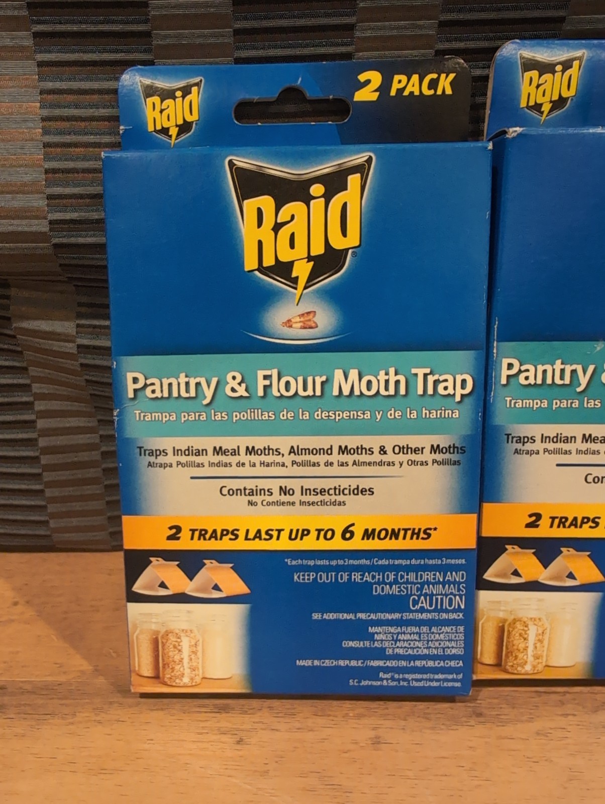 4 Boxes Raid Pantry & Flour Moth Traps. Lasts 6 months. No Insecticides. 8 Total gallery