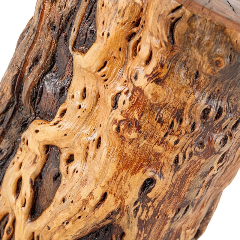 Natural Tree Trunk Stump Stool w/ Live Edge Solid Wood Plant Stand Accent Table gallery