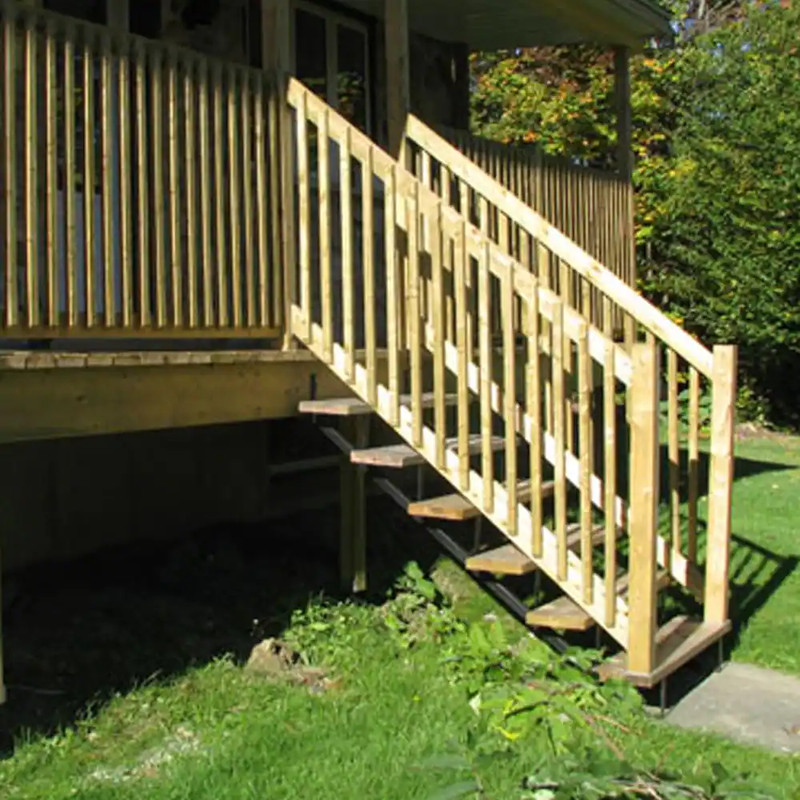 6-Steps Steel Stair Stringer Black 7-1/2 In. X 10-1/4 In. (Includes 1 Stair Stri gallery