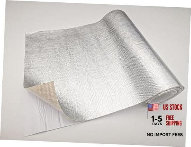 Self-Adhesive Aluminized Fiberglass Cloth Heat Shield Blanket/Wrap Sheet - gallery