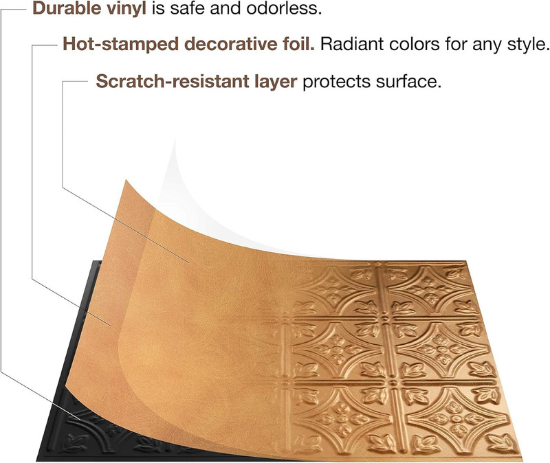 FASÄDE Traditional Style/Pattern 1 Decorative Vinyl Backsplash 15 Sq Ft Kit in M gallery