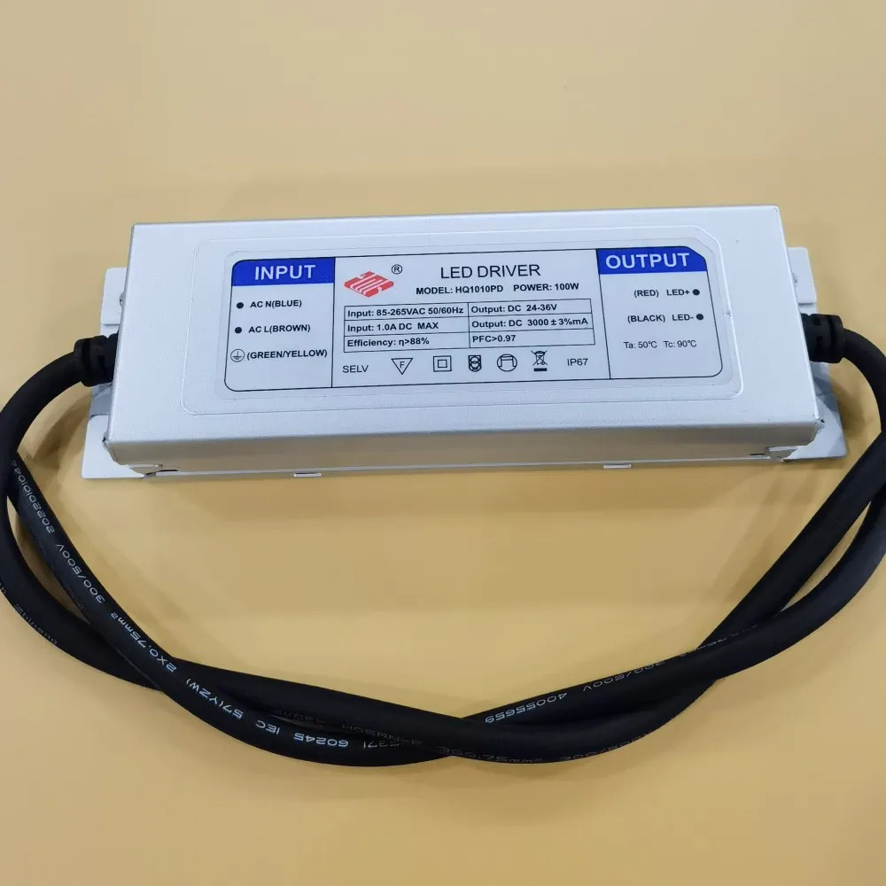 100W AC85-265V LED Driver 3A DC24-36V Waterproof Constant Current For Spotlights gallery