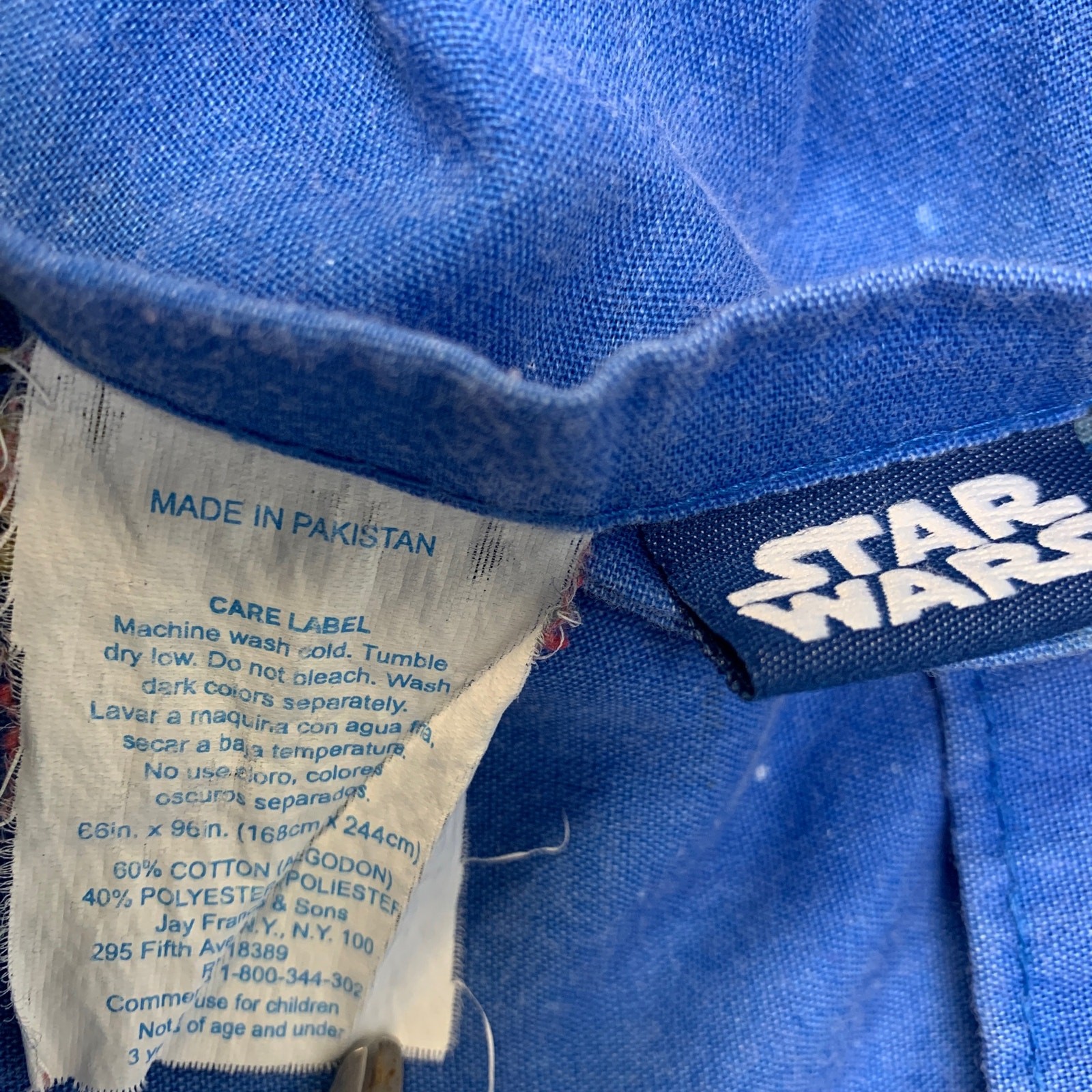 Star Wars The Clone Wars Blue Polyester Cotton Blend Yoda Anakin Twin Flat Sheet gallery