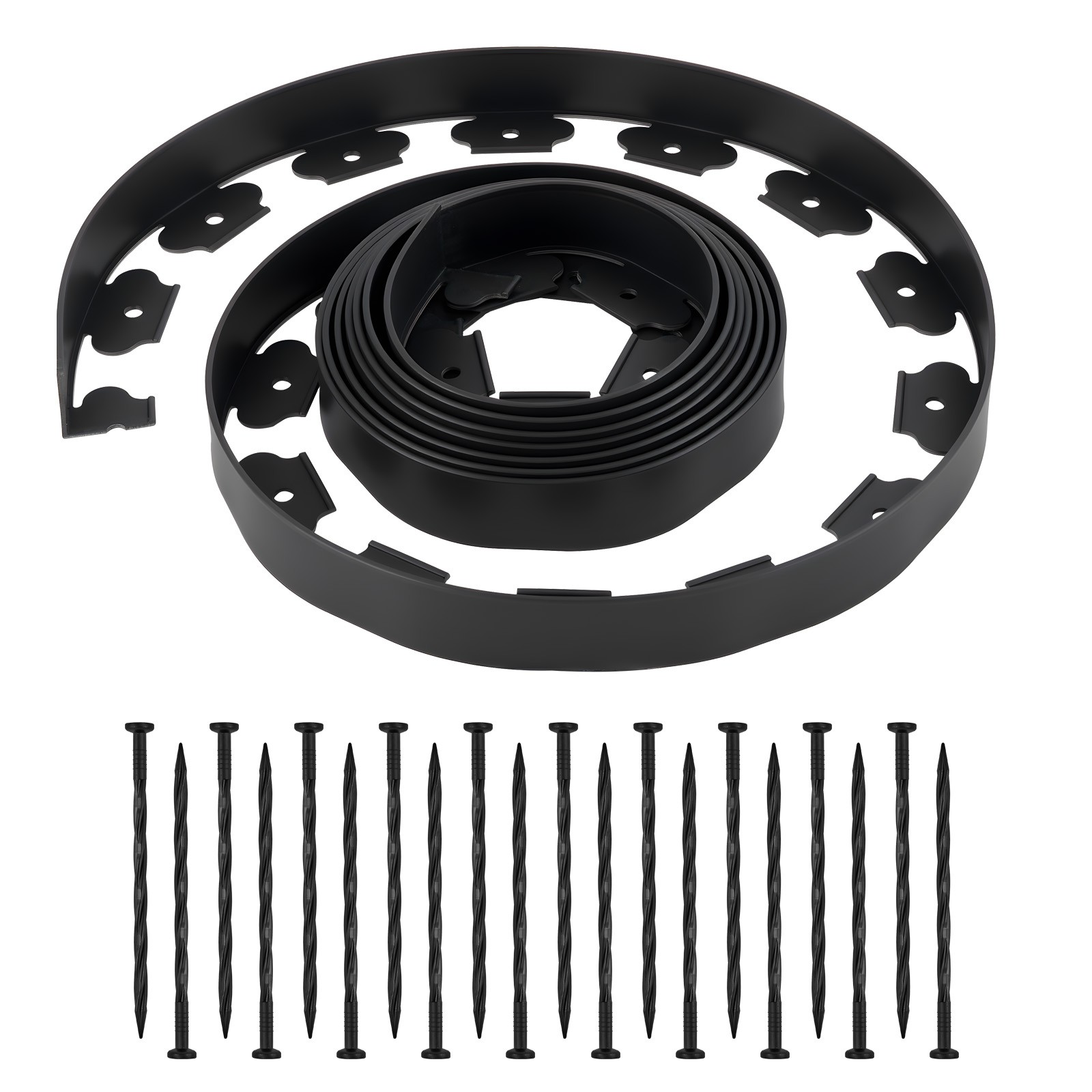 VEVOR Landscape Edging 20ft x 2in L-Shaped Durable Plastic Garden Border No Dig gallery