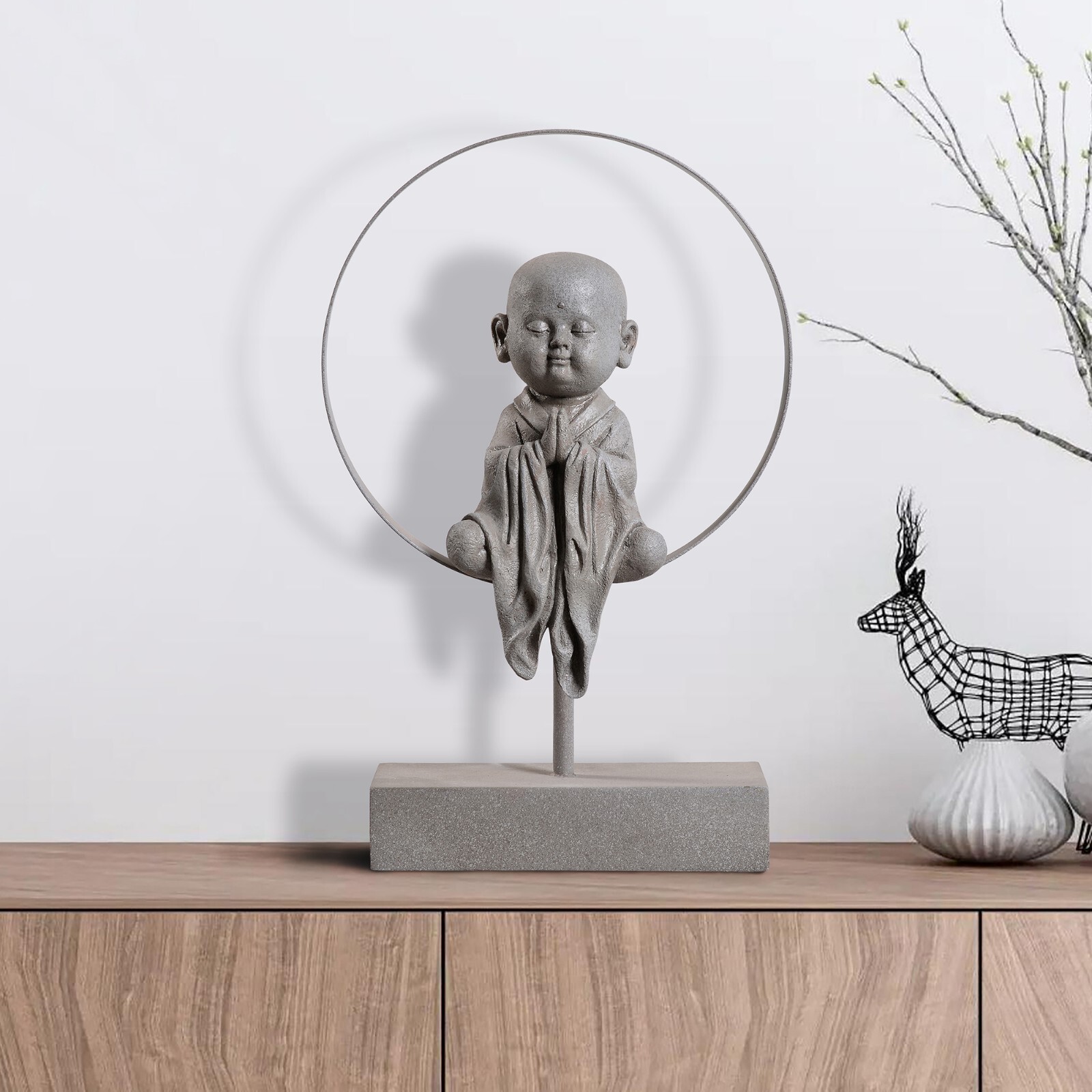 Baby Monk Statue Modern Home Decor Table Shelf Display Ornament Indoor Only gallery