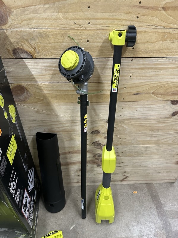 Ryobi 40V 15 in String Trimmer & Blower Kit W/ 4 Ah Battery RY40CK201K Used gallery