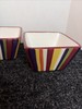 Pampered Chef Simple Additions Set Of 4 Striped Square 4.5”D X 3”HBowls gallery