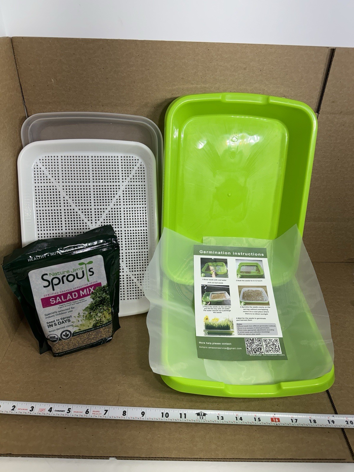 Organic Sprouting Seeds Full 2 Tray Kit Instructions gallery
