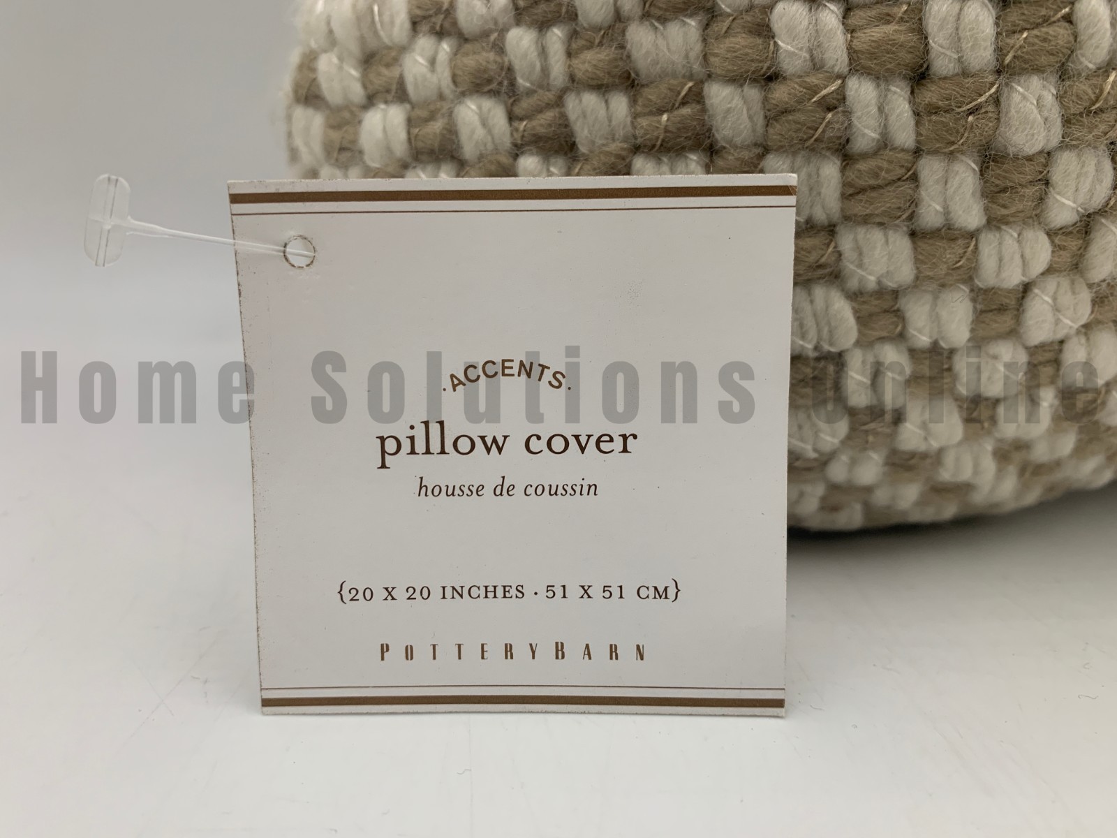 Pottery Barn Laverna Eco-Friendly Textured Indoor Outdoor Pillow 20" #S6048 gallery