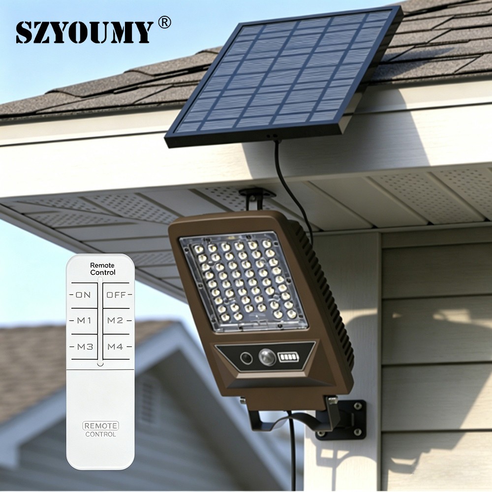 3600LM Solar Flood Light Motion Sensor Outdoor Waterproof Security Wall Lamp