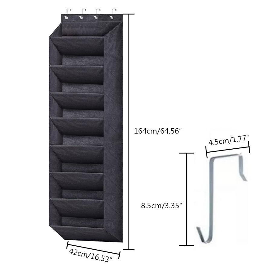8 Tier Over the Door Shoe Rack Organizer Hanging Closet Storage gallery