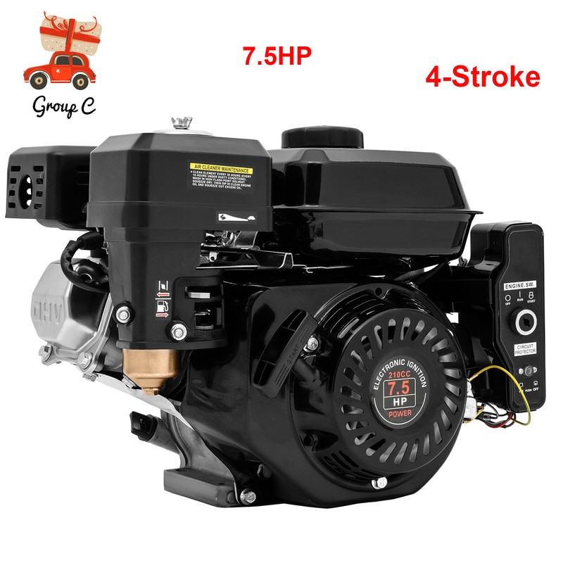 212cc 7.5 HP Electric Start Horizontal Engine Go Kart Gas Engine Motor 4-Stroke gallery