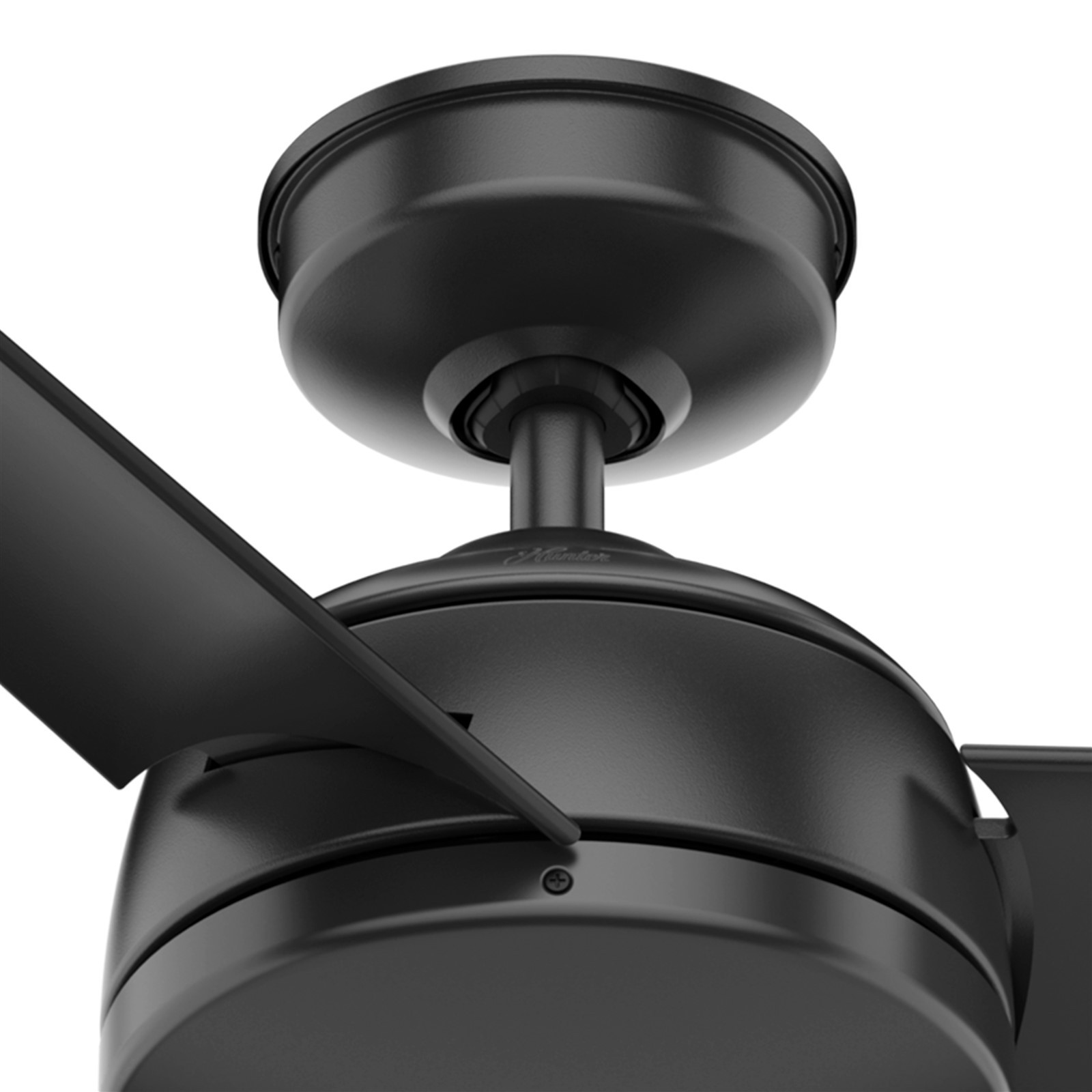 Hunter Fan 52 in Contemporary Matte Black Indoor/Outdoor Ceiling Fan w 3 Blades gallery