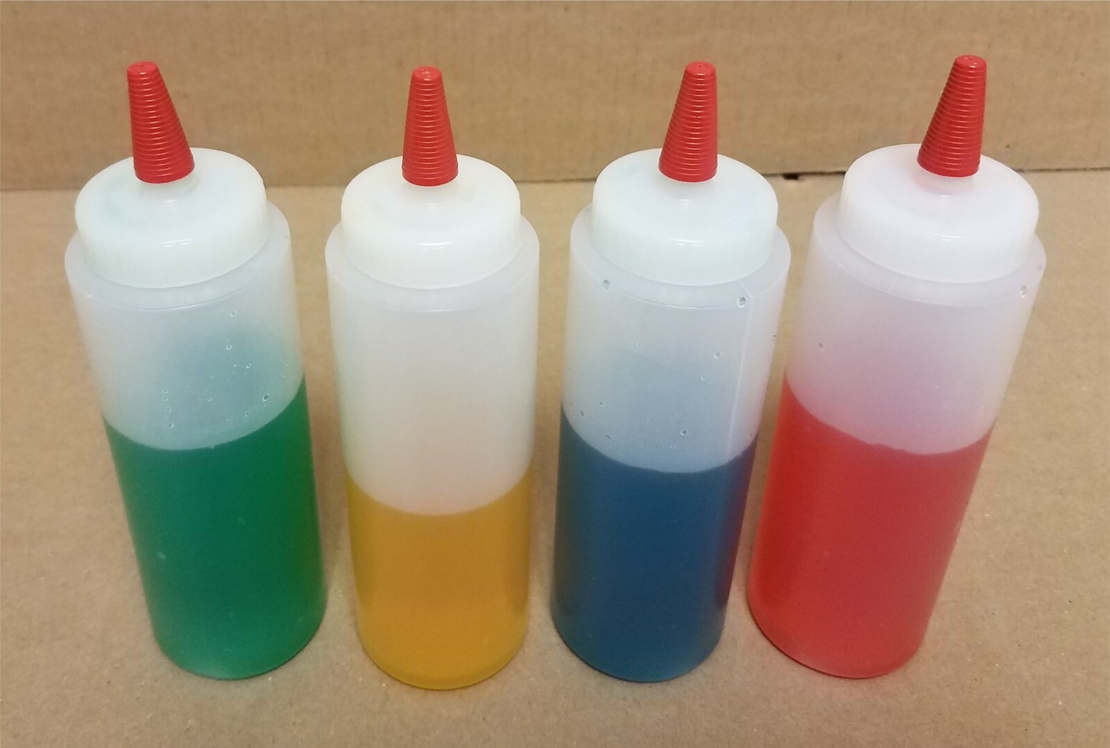 8 oz WIDE MOUTH LDPE Squeezable Plastic Condiment Bottles (Lot of 4) gallery