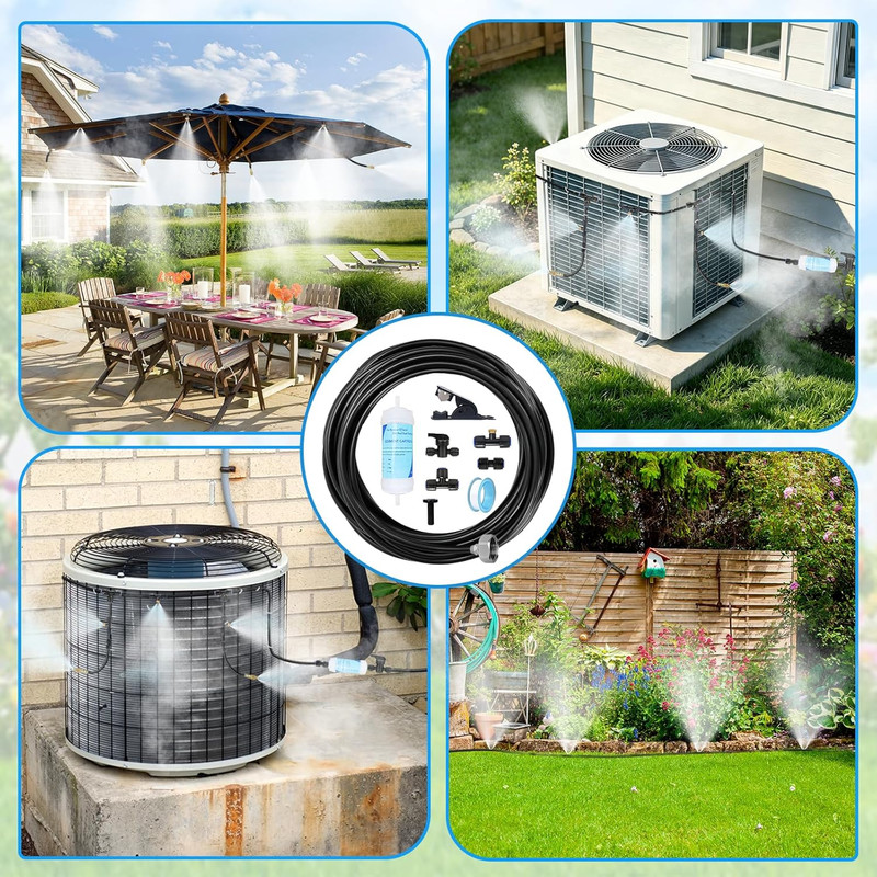 AC Condenser Misting Cooling System Includes Water Filter Cutter, Air Conditione gallery