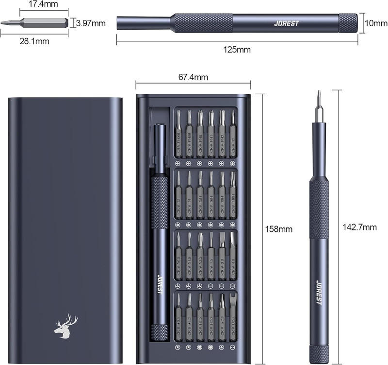 25-IN-1 Precision Screwdriver Set, Mini Repair Tool Kit with Torx for Macbook, C gallery