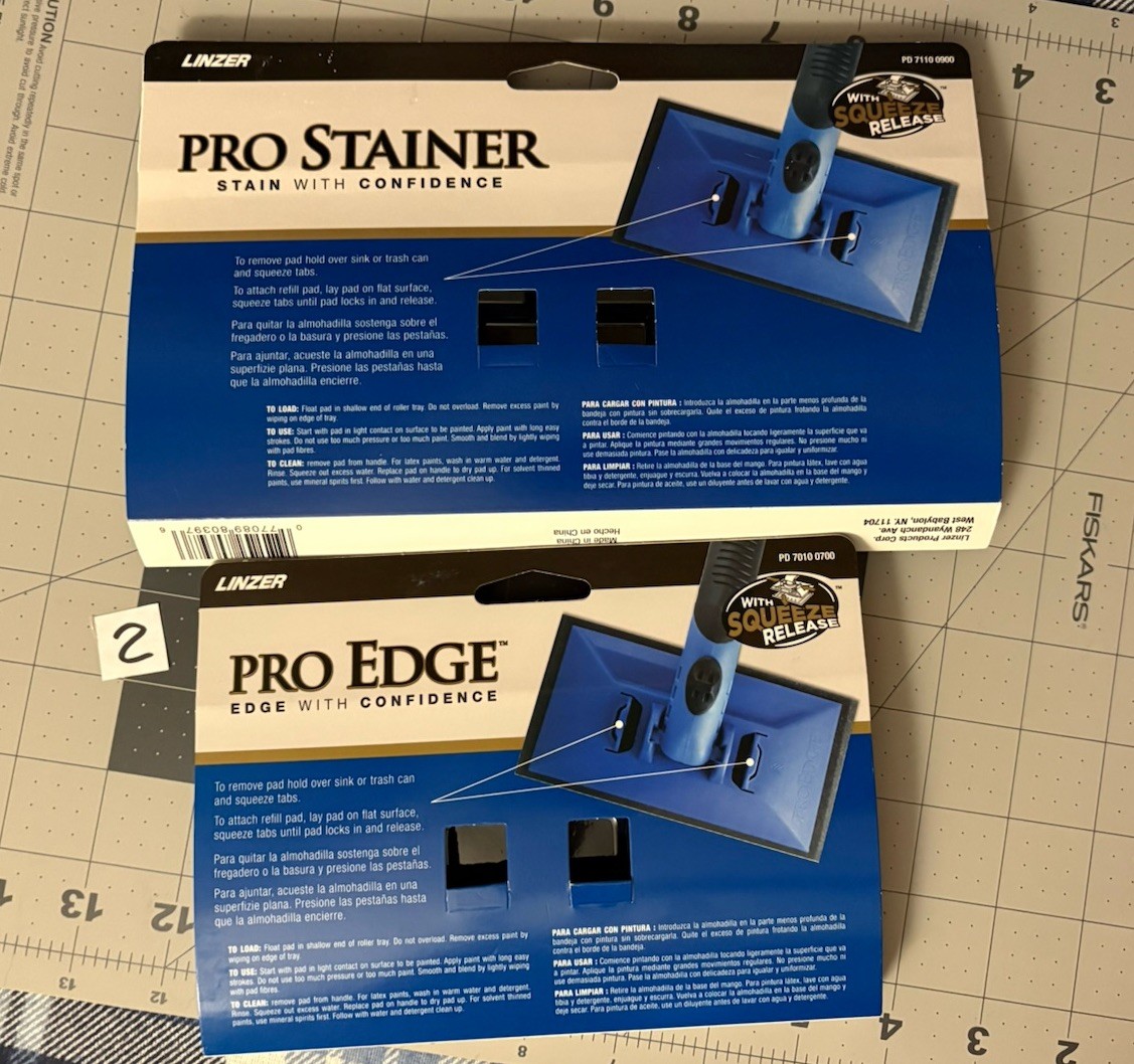 Linzer-Pro Stainer 9in & 7in Pad Painter-Refill Works W/All Paints/Stains, New! gallery
