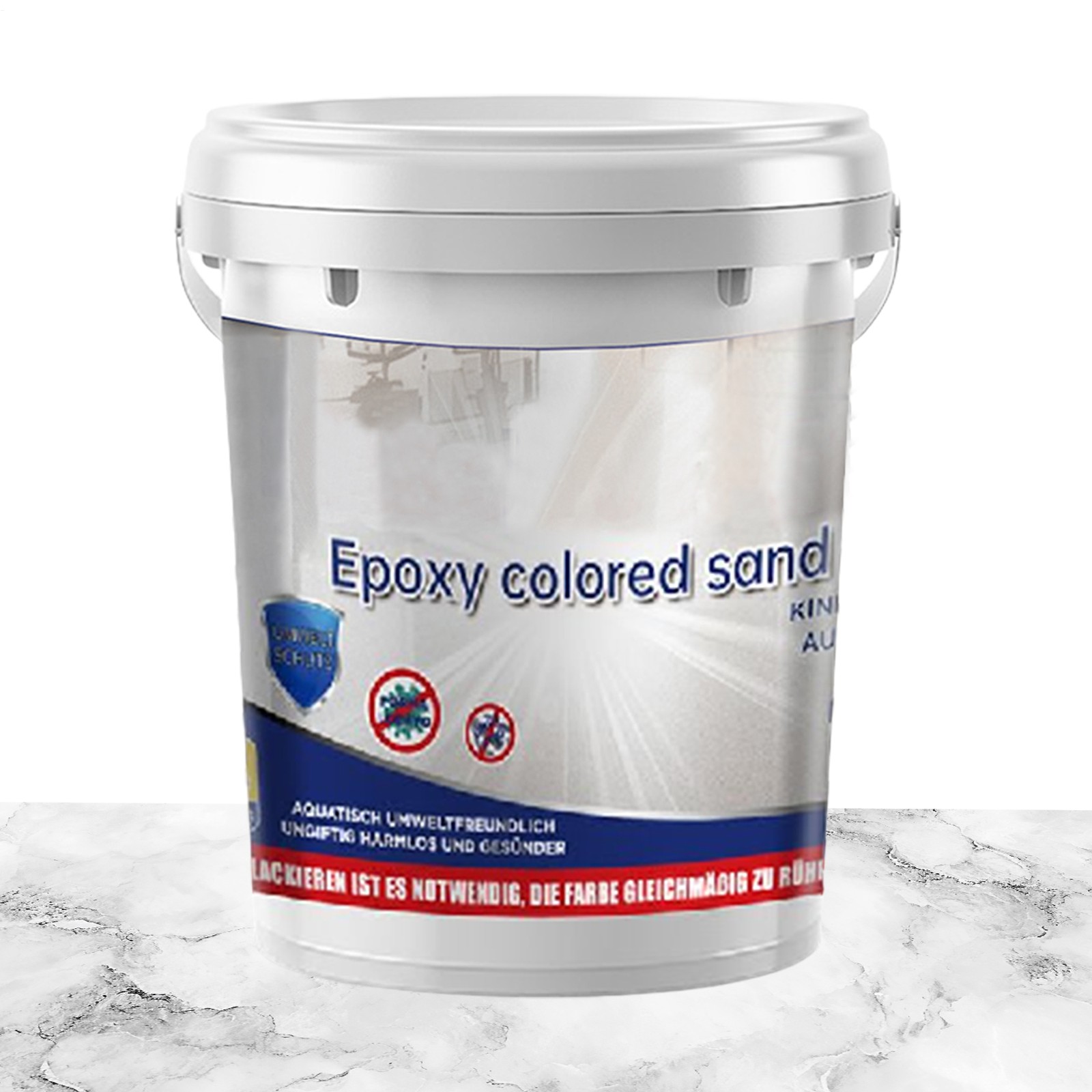 Marble Effect Epoxy Floor Coating High-Gloss Floor Paint Waterproof & Anti-slip gallery