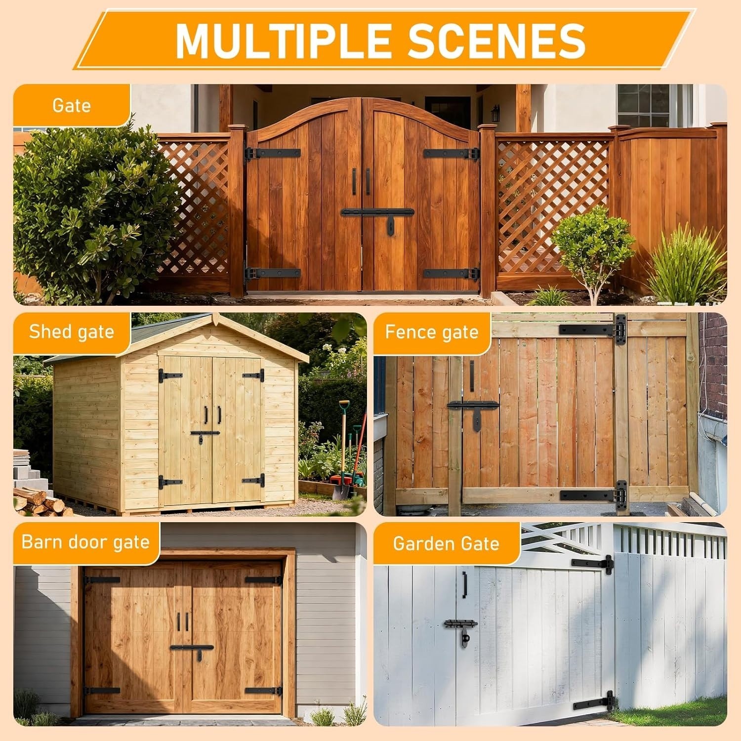 Heavy Duty Gate Hinges, 900 Lbs Capacity, 13" Bolt-On or Weld-On Hinges gallery