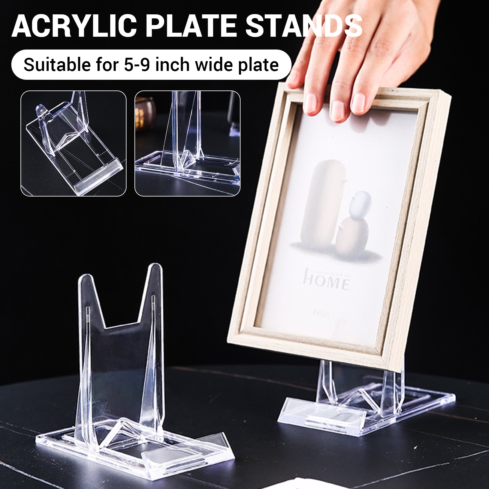 1-30 Pack Clear Acrylic Book Tablet Phone Plate Retail CDs Display Stand Holder gallery