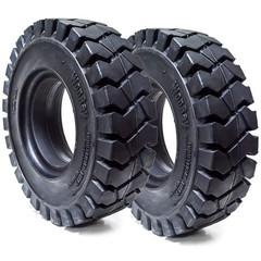 (2) 21X8-9 21 X 8 X 9 Solid Flat Proof Forklift Tire R701