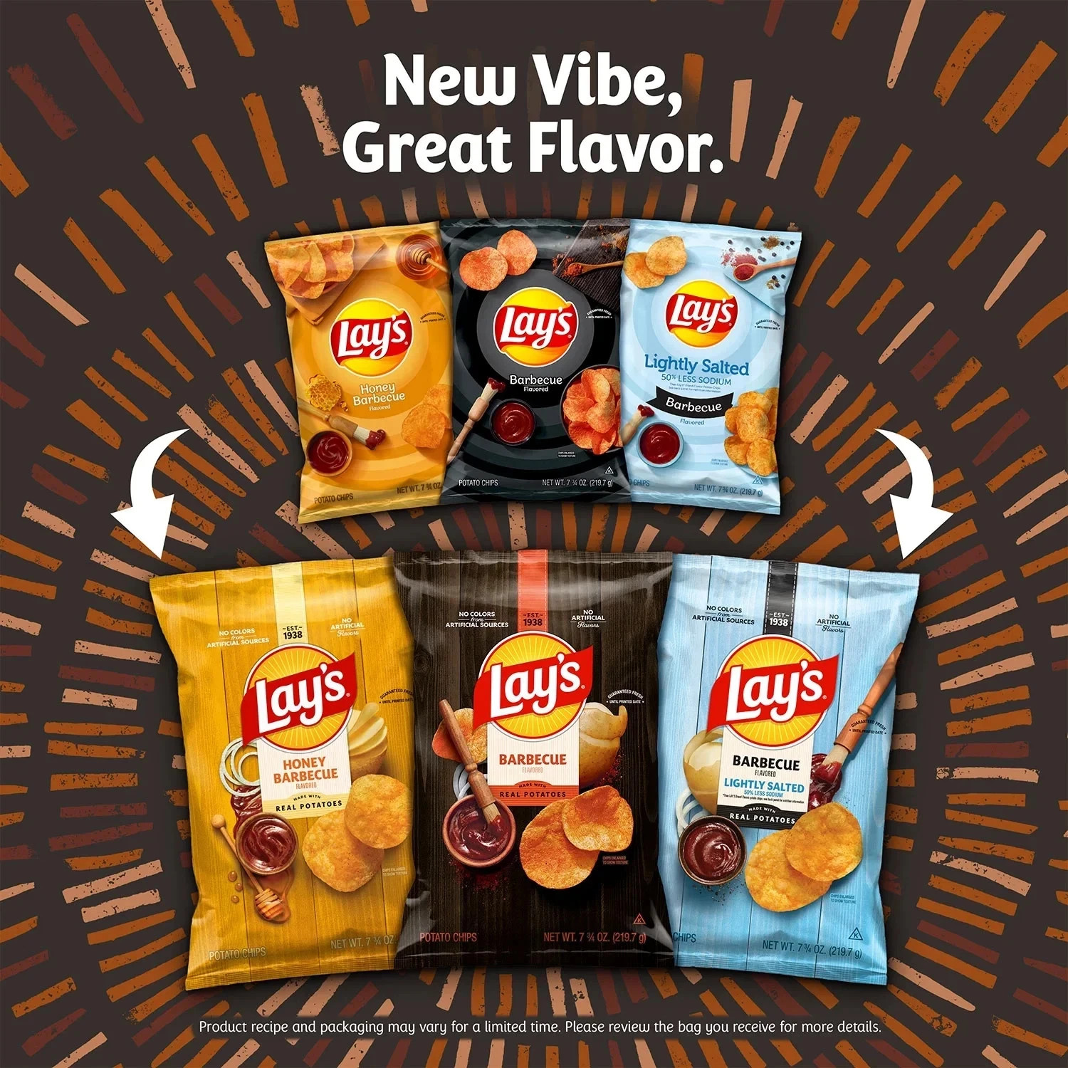 Lay's Barbecue Flavored Potato Chips, Party Size, 12.5 oz Bag gallery