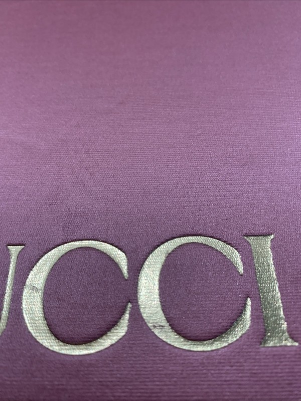 Pink Gucci Display Empty Box With Quilted Green Interior 19x15 Inches Height 7” gallery