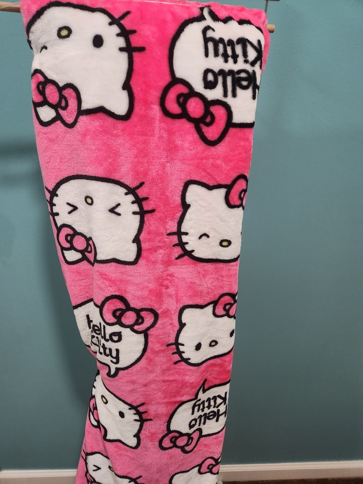 HELLO KITTY FULL QUEEN CLOUD BLANKET NWT PINK PRIDE SANRIO NORTHWEST 90IN X 90IN gallery