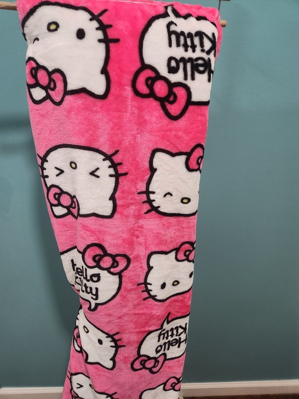 HELLO KITTY FULL QUEEN CLOUD BLANKET NWT PINK PRIDE SANRIO NORTHWEST 90IN X 90IN gallery