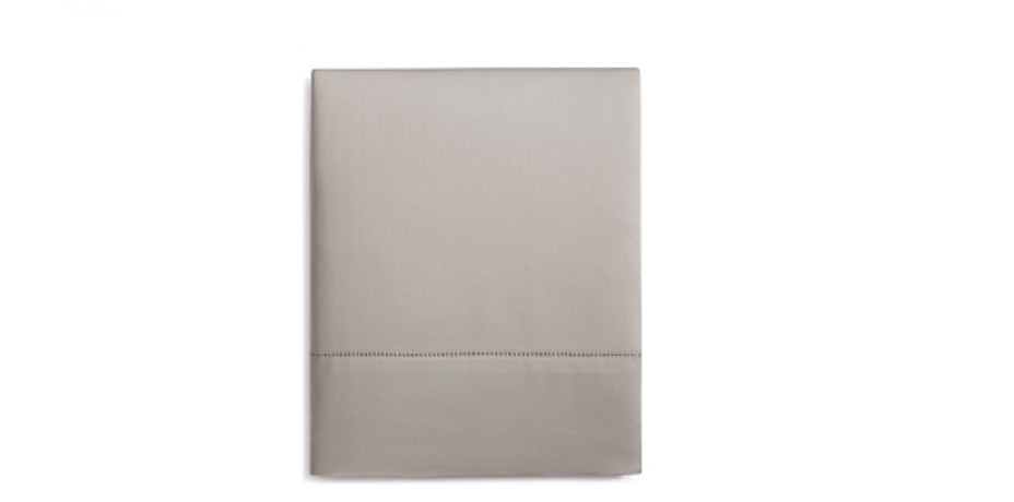 Hudson Park Collection 600TC Cotton Sateen Solid Flat Sheet - FULL - Silver Gray gallery