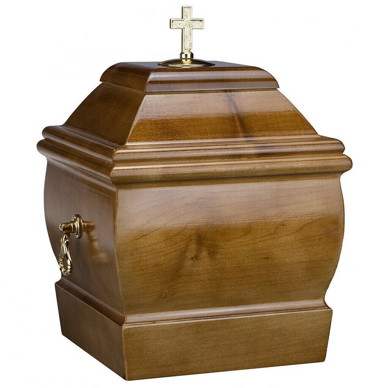 Solid Wood Casket Funeral Ashes Urn for Adult Cremation Urn Memorial gallery