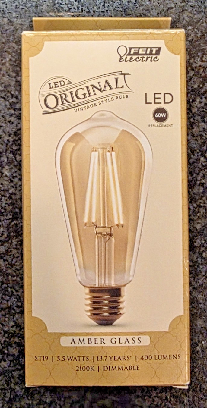 Feit Electric ST19 Vintage Style LED Light Bulb / 5.5W / 400 Lm / 2100K Dimmable gallery