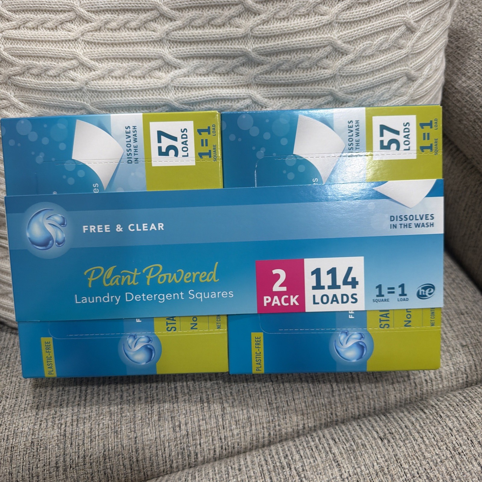 ECOS Eco-Friendly Laundry Detergent Sheets, Free and Clear, 114 Sheets Vegan 2Pk gallery