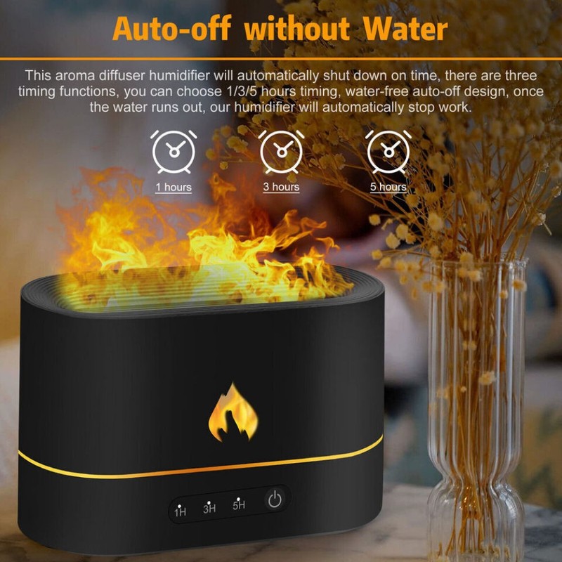 250ml LED Flame Essential Oil Diffuser Aroma Air Humidifier Bedroom Aromatherapy gallery