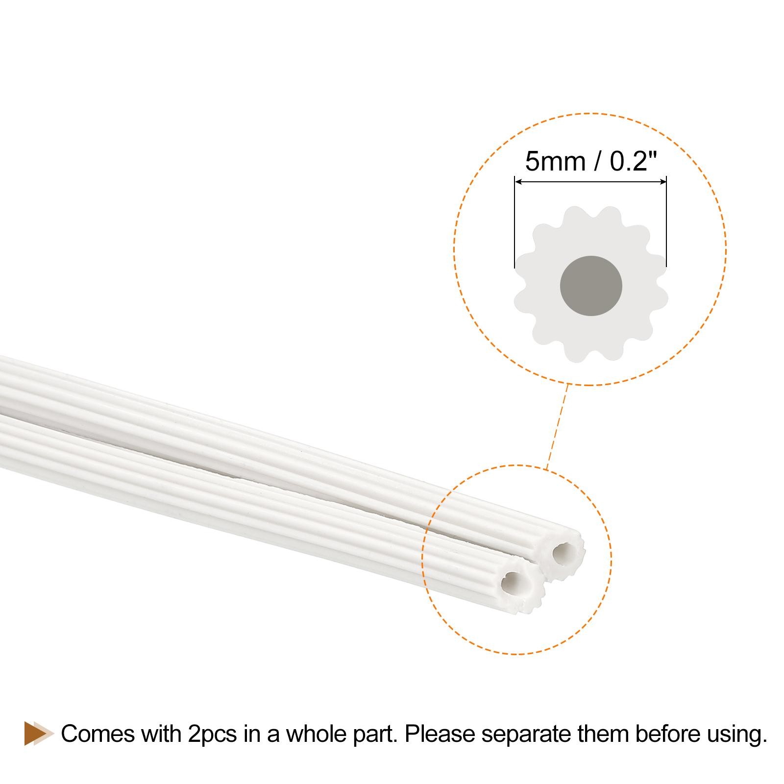 Screen Spline, 10M/32.81Ft Silicone Window Sealing Strip, 5mm OD White gallery