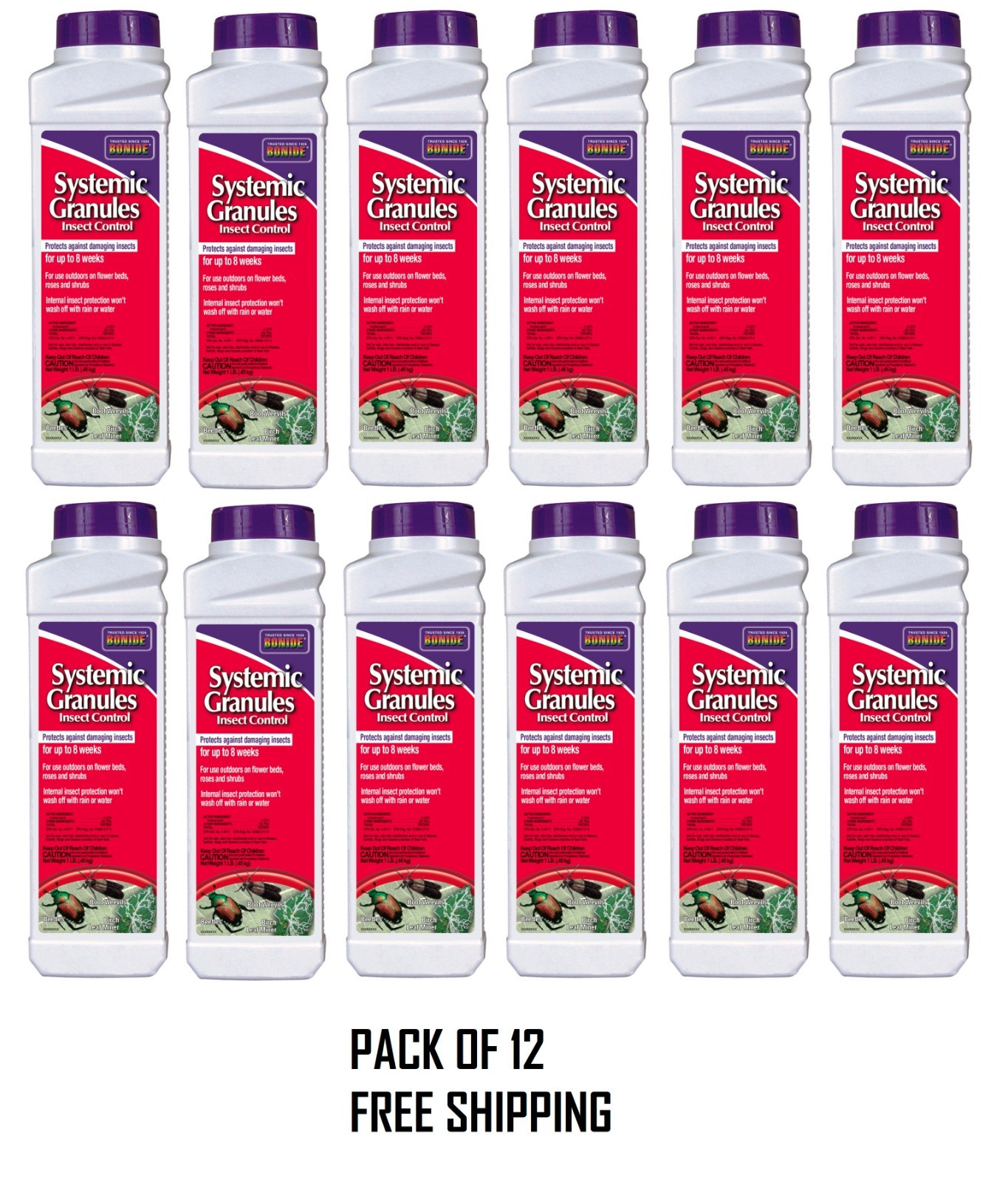 Pack of 12 Bonide Insect Control Systemic Granules Ready-to-Use 1 lb gallery