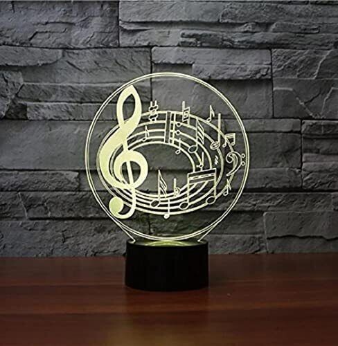 1 PCS 3D LED Night Light Musical Notes led Touch Table Desk Lamp KID Gift USB gallery