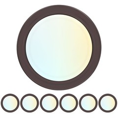 Luxrite 6 Inch LED Disk Lights 5CCT 2700K-5000K 1000LM Damp Rated Bronze 6-Pack