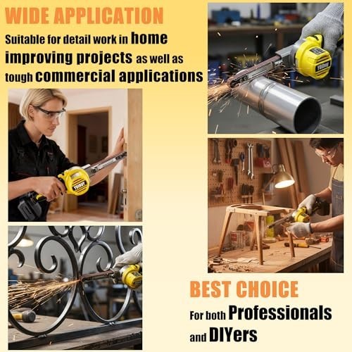 Cordless Belt Sander 6 Speed Adjustable 120° High Speed 5600 Ft/Min Quick Change gallery