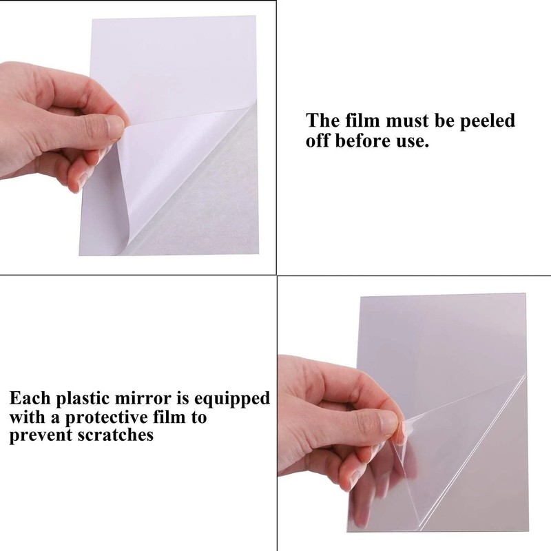12 Pack Mirrors Plastic Mirror Decor Flexible Mirror Sheets Self Adhesive Mirror gallery