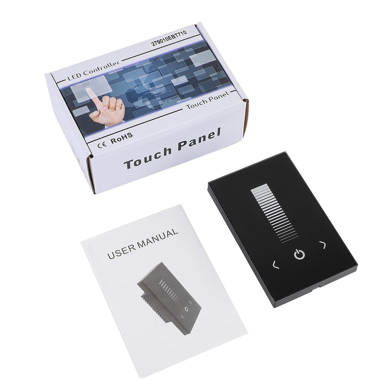 Wall Switch 12-24V Touch Panel Dimmer Controller Fr Single Color LED Strip Black gallery