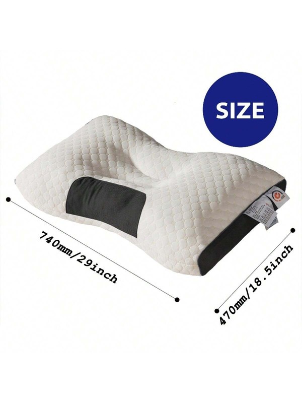 2 Pcs Ergonomic Neck Pillow Help Massage Soft Adjustable Sleeping 100% NEW KMM gallery