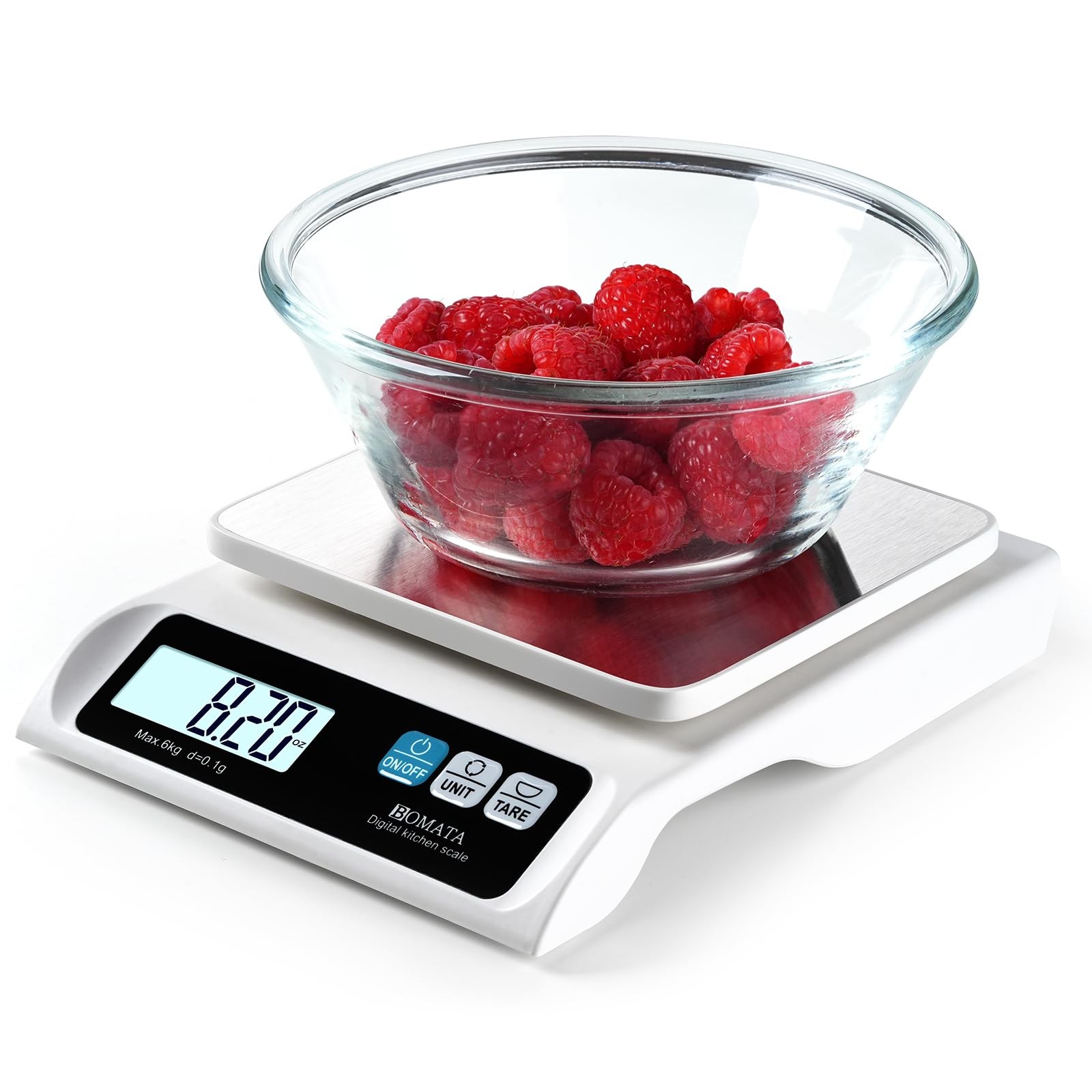 0.1g/ 13lb Food Scale, Digital Kitchen Scale with Removable Stainless Steel Pan, gallery