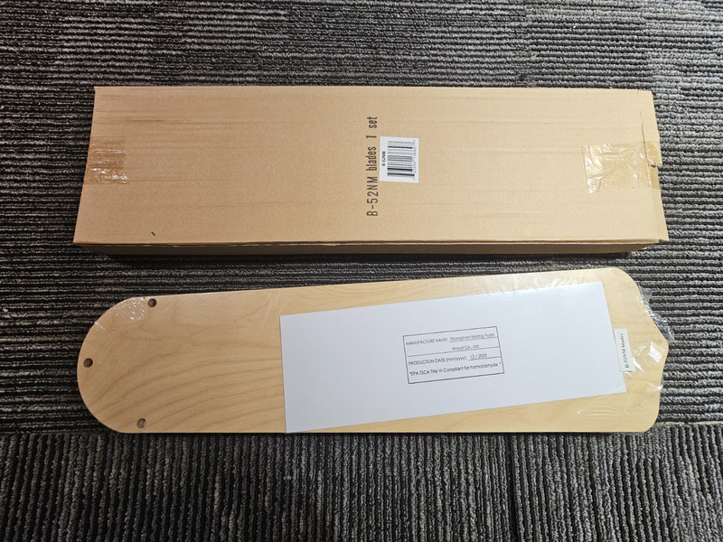 QTY 5! 21 inch Natural Maple Finish Ceiling Fan Replacement Blades Royal Pacific gallery