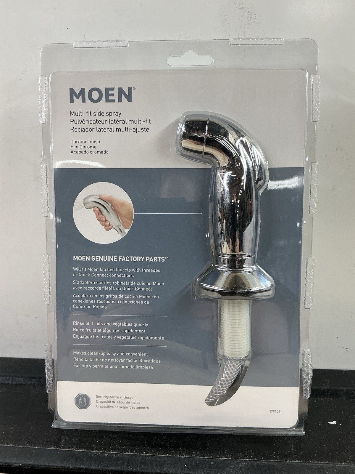 MOEN Universal Kitchen Faucet Multi-Fit Side Spray in Chrome 179108 gallery