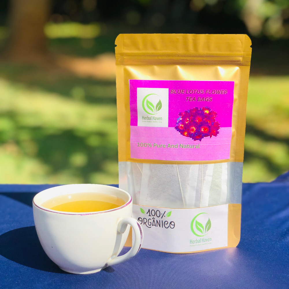 Dried Blue Lotus Flower Tea Bags (Nymphaea Caerulea) Organic Herbal Drink Tea gallery