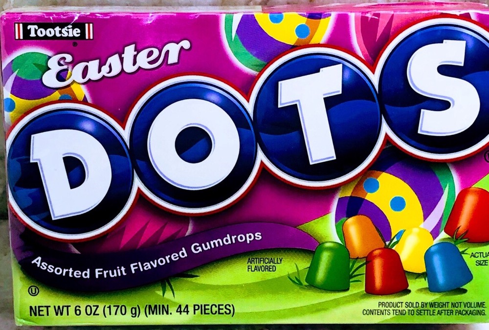 Tootsy Easter Dots Assorted Fruit Flavored Gumdrops-6oz Bag. ShipN24 See Below